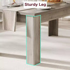 Table à manger pour 4-6 personnes, table de salle à manger et de cuisine rectangulaire de 160 cm en bois de style ferme pour 4 personnes pour appartement, maison