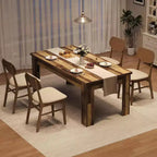 Table à manger pour 4-6 personnes, table de salle à manger et de cuisine rectangulaire de 160 cm en bois de style ferme pour 4 personnes pour appartement, maison