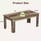 Table à manger pour 4-6 personnes, table de salle à manger et de cuisine rectangulaire de 160 cm en bois de style ferme pour 4 personnes pour appartement, maison