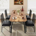 Ensemble table à manger carrée avec chaises rembourrées Table de cuisine pour la maison, l'appartement, les petits espaces