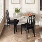 Ensemble table à manger carrée avec chaises rembourrées Table de cuisine pour la maison, l'appartement, les petits espaces
