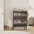Meuble à chaussures en bois avec 2 tiroirs basculants et étagère réglable pour entrée, couloir, salon