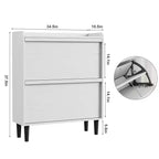 Meuble à chaussures en bois avec 2 tiroirs basculants et étagère réglable pour entrée, couloir, salon
