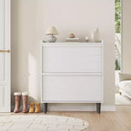 Meuble à chaussures en bois avec 2 tiroirs basculants et étagère réglable pour entrée, couloir, salon