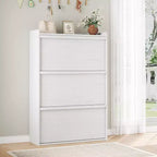 Meuble à chaussures en bois avec 2 tiroirs basculants et étagère réglable pour entrée, couloir, salon