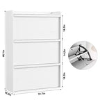 Meuble à chaussures en bois avec 2 tiroirs basculants et étagère réglable pour entrée, couloir, salon