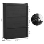 Meuble à chaussures en bois avec 2 tiroirs basculants et étagère réglable pour entrée, couloir, salon