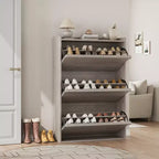 Meuble à chaussures en bois avec 2 tiroirs basculants et étagère réglable pour entrée, couloir, salon