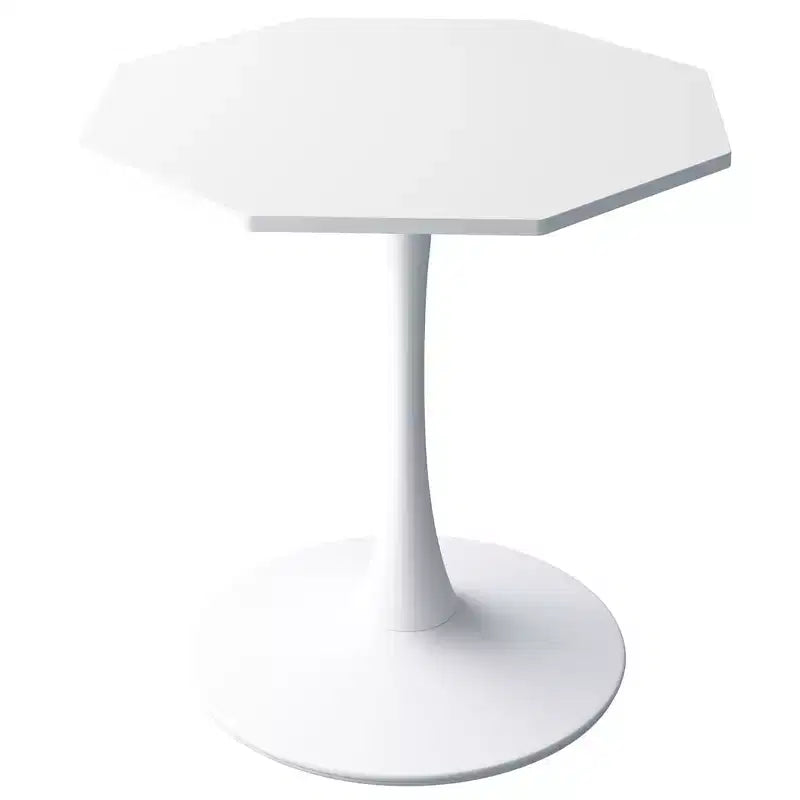 31.50 Table Basse Octogonale Moderne, Table à Manger Tulipe Style Mid-Century, Tables Basses en Marbre pour Salle de Réception, Facile à Nettoyer