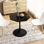 31.50 Table Basse Octogonale Moderne, Table à Manger Tulipe Style Mid-Century, Tables Basses en Marbre pour Salle de Réception, Facile à Nettoyer