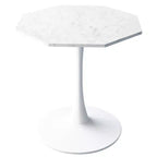 31.50 Table Basse Octogonale Moderne, Table à Manger Tulipe Style Mid-Century, Tables Basses en Marbre pour Salle de Réception, Facile à Nettoyer