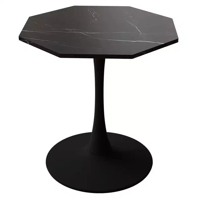 31.50 Table Basse Octogonale Moderne, Table à Manger Tulipe Style Mid-Century, Tables Basses en Marbre pour Salle de Réception, Facile à Nettoyer