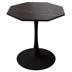 31.50 Table Basse Octogonale Moderne, Table à Manger Tulipe Style Mid-Century, Tables Basses en Marbre pour Salle de Réception, Facile à Nettoyer