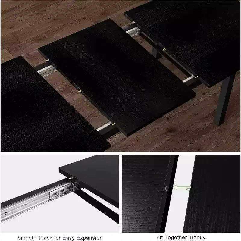 Table à manger extensible avec 2 chaises et 2 bancs, Table de salle à manger de cuisine pour 4 à 6 personnes, Table de petit-déjeuner peu encombrante