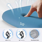 Chaise de bureau ergonomique en maille - Avec appui-tête, support lombaire réglable et accoudoirs 3D (bleue)