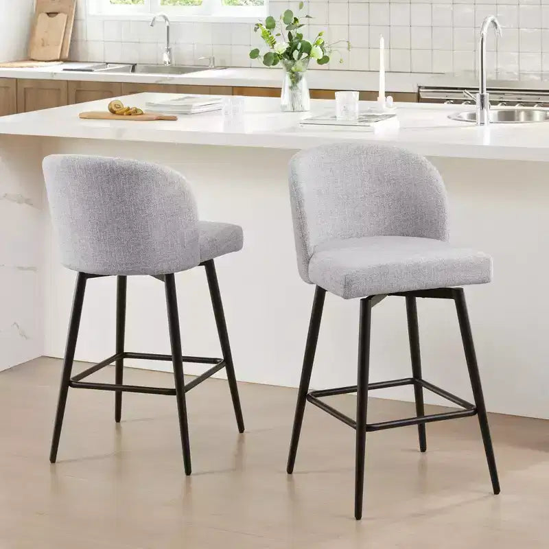 Tabouret de bar pivotant de 30 po de hauteur avec pieds en métal