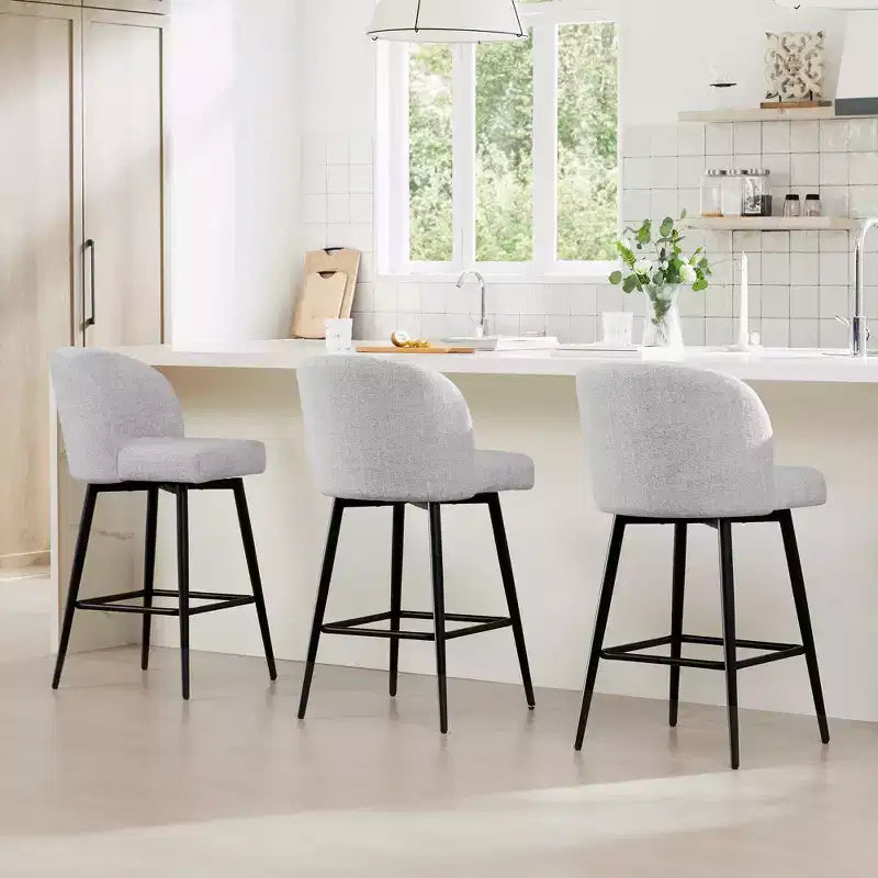 Tabouret de bar pivotant de 30 po de hauteur avec pieds en métal