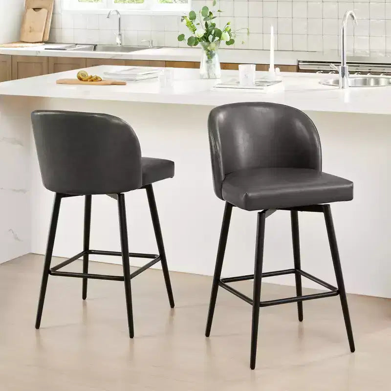 Tabouret de bar pivotant de 30 po de hauteur avec pieds en métal
