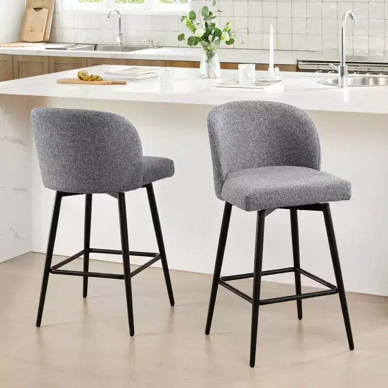 Tabouret de bar pivotant de 30 po de hauteur avec pieds en métal
