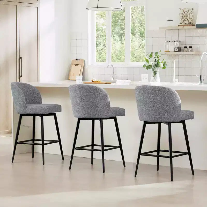 Tabouret de bar pivotant de 30 po de hauteur avec pieds en métal