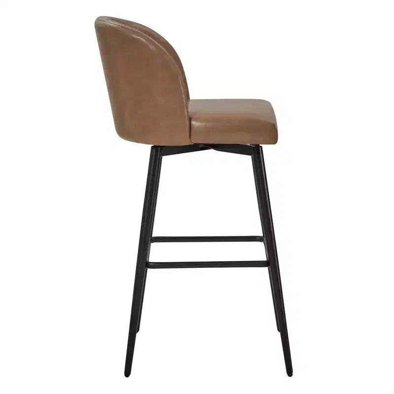 Tabouret de bar pivotant de 30 po de hauteur avec pieds en métal