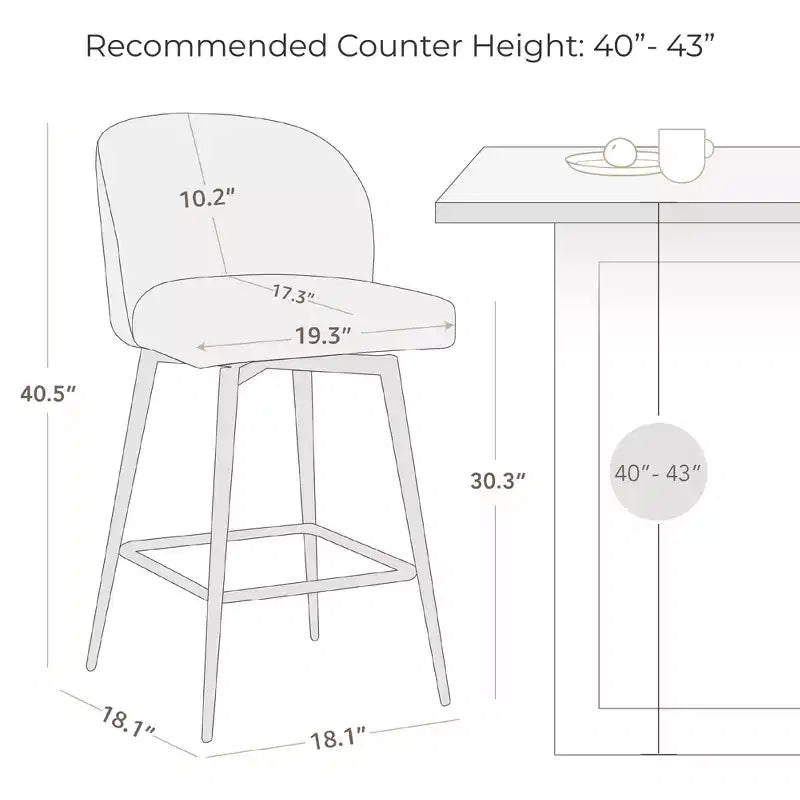 Tabouret de bar pivotant de 30 po de hauteur avec pieds en métal