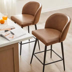 Tabouret de bar pivotant de 30 po de hauteur avec pieds en métal