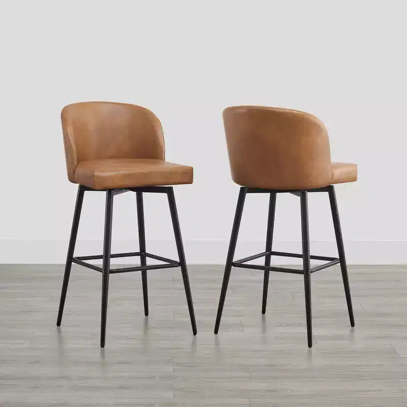 Tabouret de bar pivotant de 30 po de hauteur avec pieds en métal