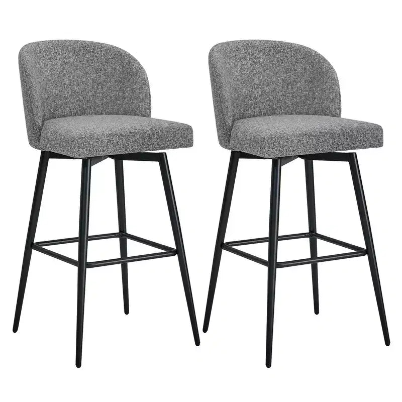 Tabouret de bar pivotant de 30 po de hauteur avec pieds en métal