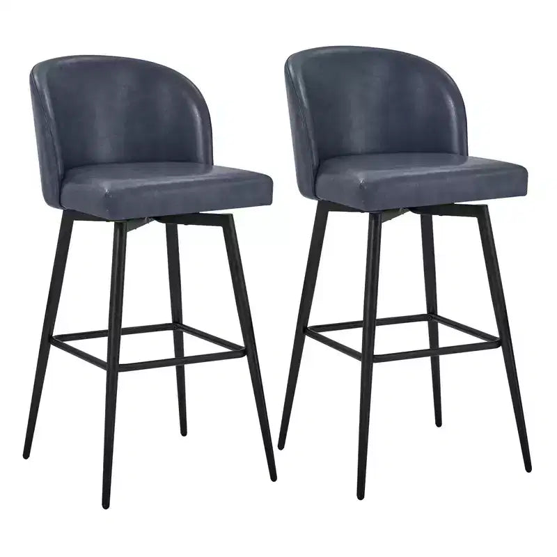 Tabouret de bar pivotant de 30 po de hauteur avec pieds en métal