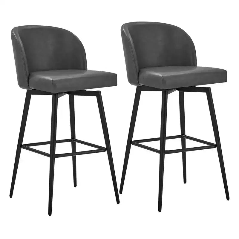 Tabouret de bar pivotant de 30 po de hauteur avec pieds en métal