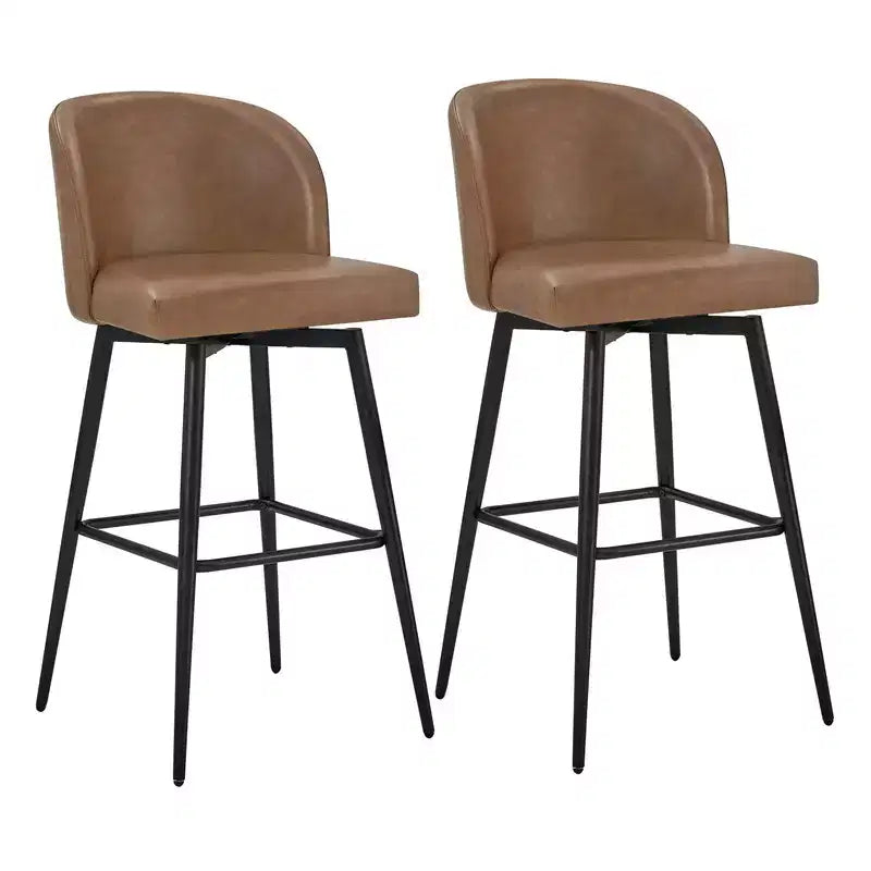 Tabouret de bar pivotant de 30 po de hauteur avec pieds en métal