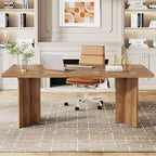 Grande table de direction rectangulaire en bois vintage, longue table de salle à manger moderne pour salle à manger, coin petit-déjeuner