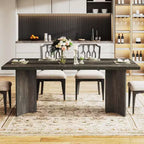 Okak Vintage Wood Large Executive Desk Rectangle Dining Table,Long Modern Kitchen Dinner Table for Dining Room,Breakfast Nook