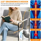 Fauteuil d'appoint pour salon, fauteuil moderne à structure métallique, chaises rembourrées avec coussin en mousse déchiquetée