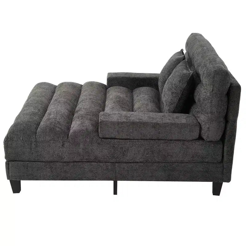Canapé convertible moderne et confortable avec dossier réglable et lumière LED, canapé profond rembourré pour salon