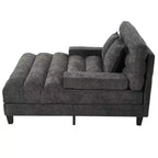 Canapé convertible moderne et confortable avec dossier réglable et lumière LED, canapé profond rembourré pour salon