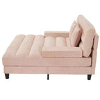 Canapé convertible moderne et confortable avec dossier réglable et lumière LED, canapé profond rembourré pour salon