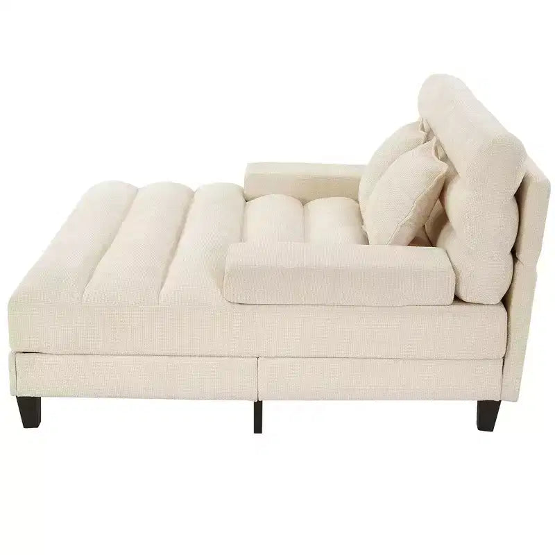 Canapé convertible moderne et confortable avec dossier réglable et lumière LED, canapé profond rembourré pour salon