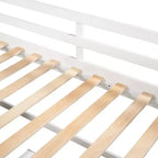 Lit mezzanine simple avec tiroirs de rangement, lit mezzanine bas en bois avec deux étagères pour enfants