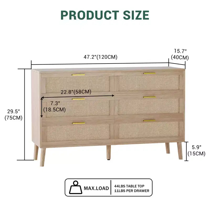 Commode en rotin