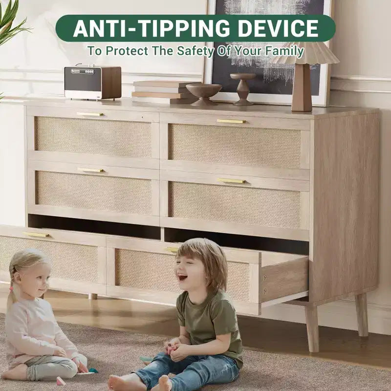 Commode en rotin