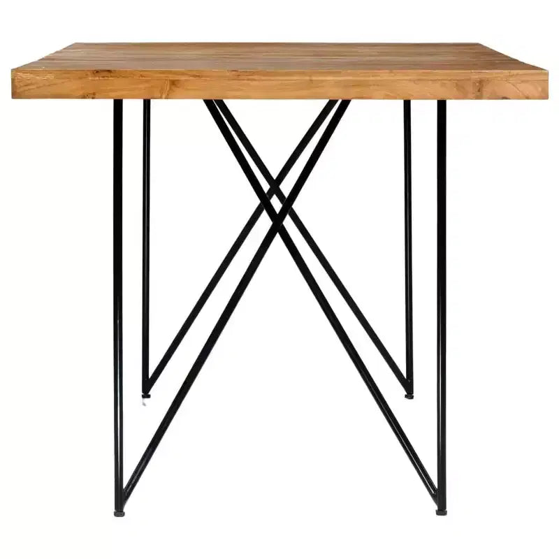 Table de salle à manger industrielle - Bois massif et acier