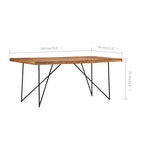Table de salle à manger industrielle - Bois massif et acier