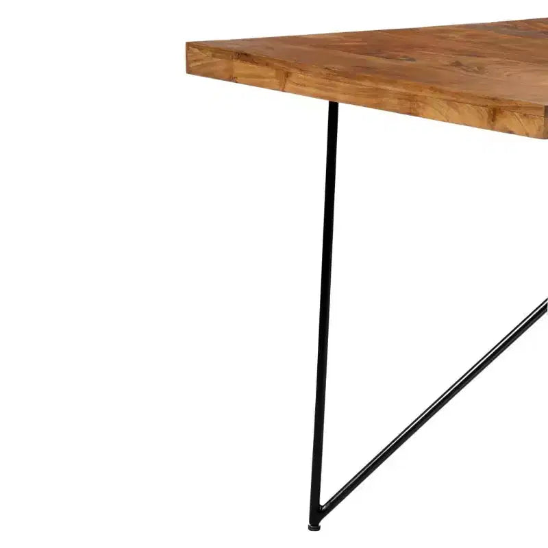 Table de salle à manger industrielle - Bois massif et acier
