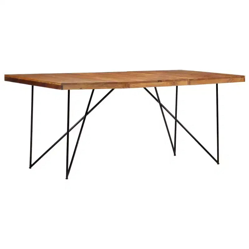 Table de salle à manger industrielle - Bois massif et acier