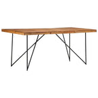 Table de salle à manger industrielle - Bois massif et acier