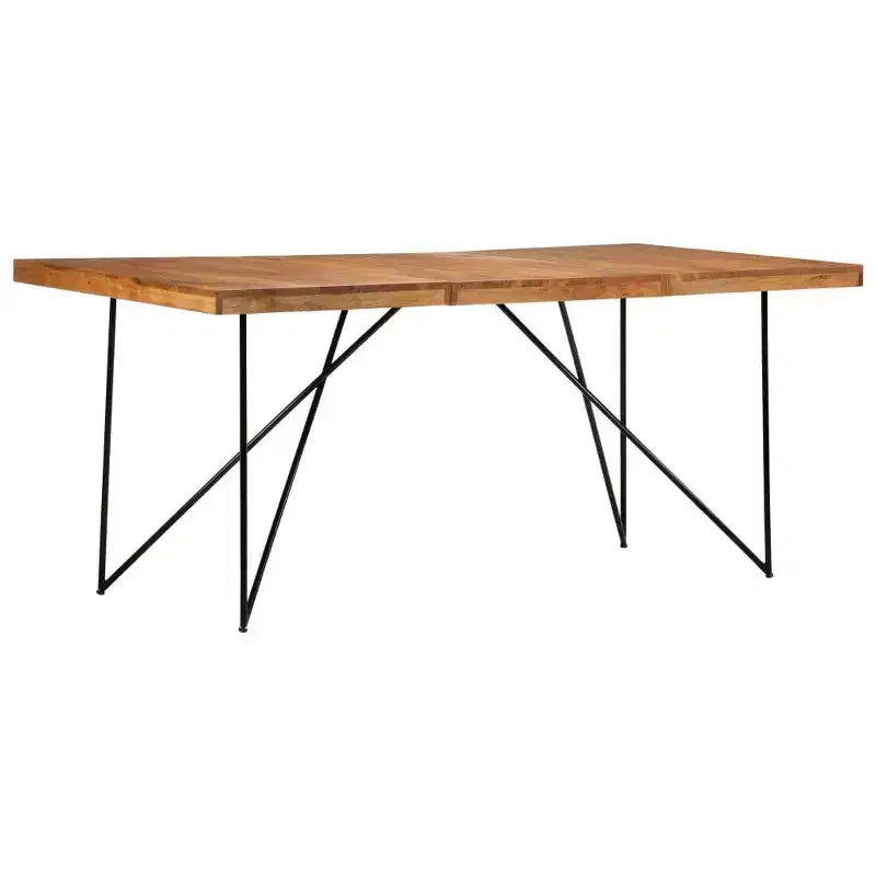 Table de salle à manger industrielle - Bois massif et acier