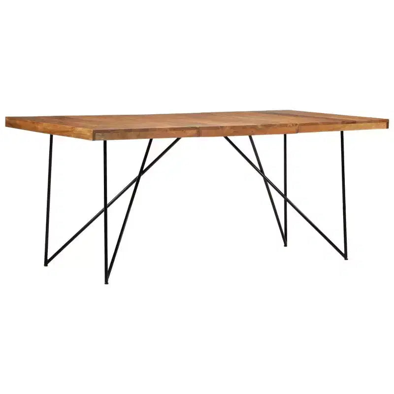 Table de salle à manger industrielle - Bois massif et acier