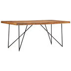 Table de salle à manger industrielle - Bois massif et acier